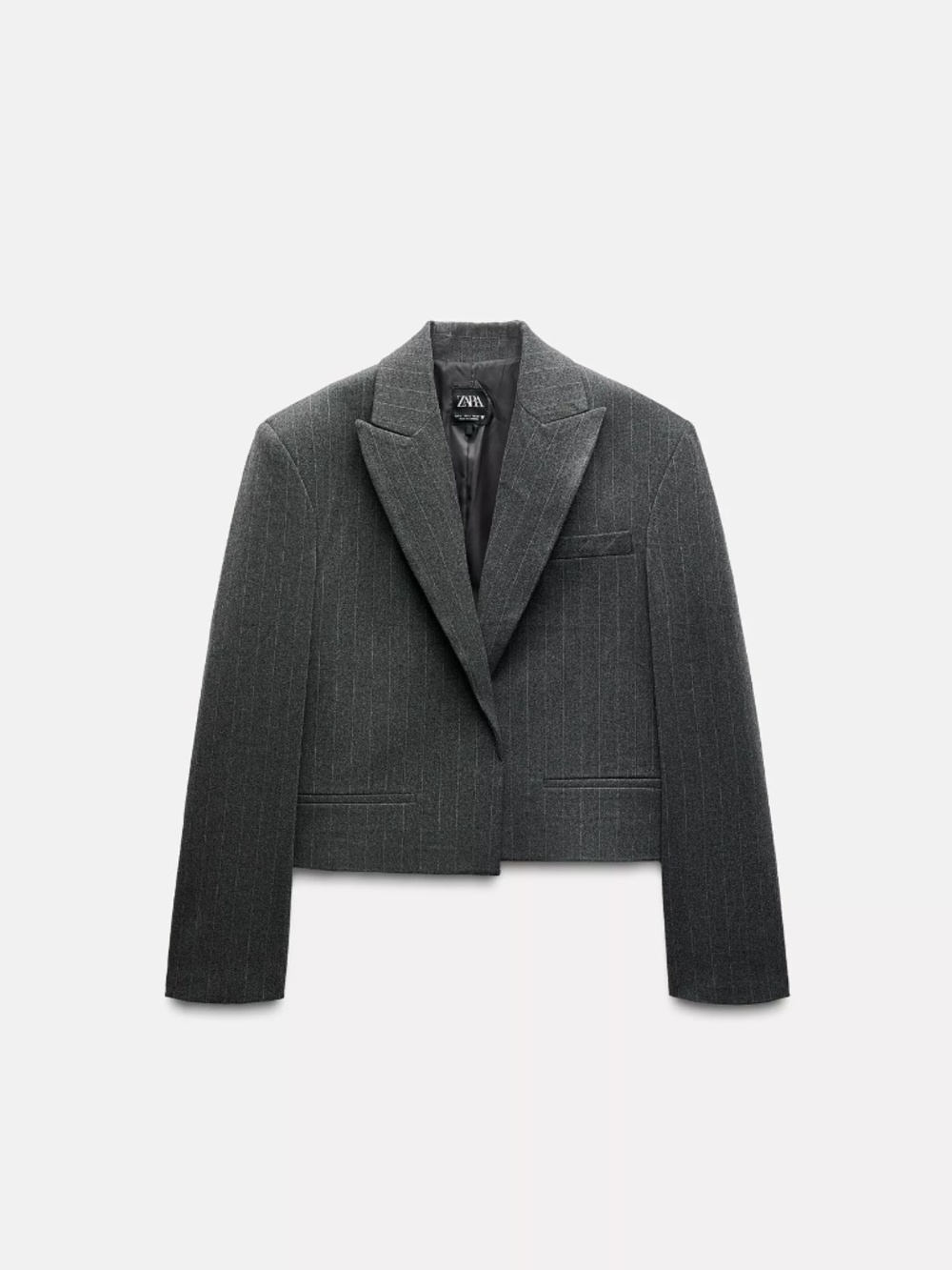 Zara grey crop blazer